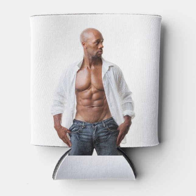 Enfriador De Latas Chico Caliente Pecs Bonitos Abdominales Musculosos (Anverso)