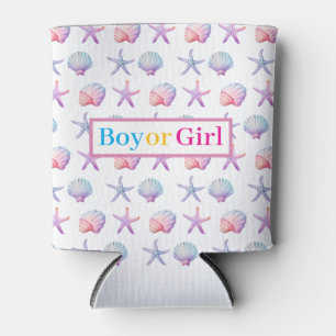 Enfriador De Latas Chico o Chica Seashell Baby Shower