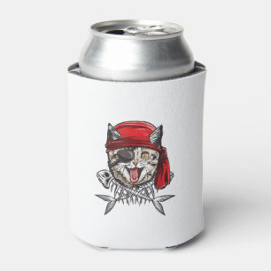 Enfriador De Latas Chicos Piratas Del Gato Jolly Roger Flag Skull Y C