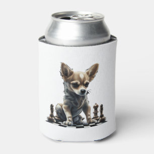 Enfriador De Latas Chihuahua Ajedrez Jugador de ajedrez Tablero R
