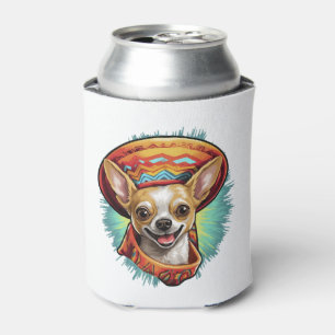 Enfriador De Latas Chihuahua México Cinco de Mayo Perro Divertido