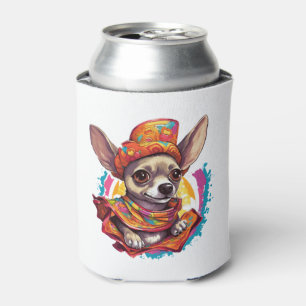 Enfriador De Latas Chihuahua México Cinco de Mayo Perro Divertido    