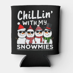 Enfriador De Latas Chillin' Con Mis Snowmies Navidades De Snowman