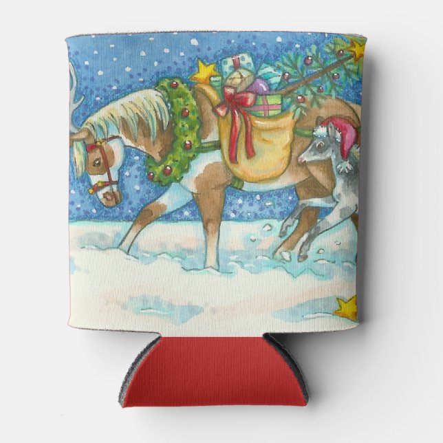 ENFRIADOR DE LATAS CHINCOTEAGUE PONIES, REFRIGERADOR DE BEBIDAS NAVID (Anverso)