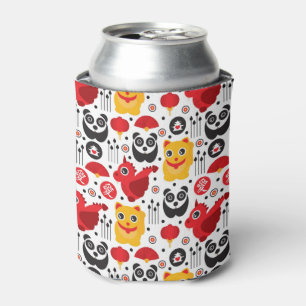 Enfriador De Latas Chino afortunado gato, dragón y panda