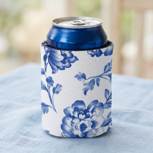 Enfriador De Latas Chinoisería azul polvorienta
