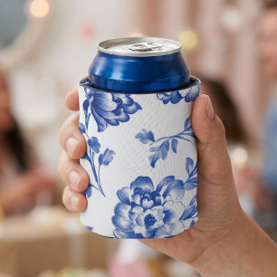 Enfriador De Latas Chinoisería azul polvorienta