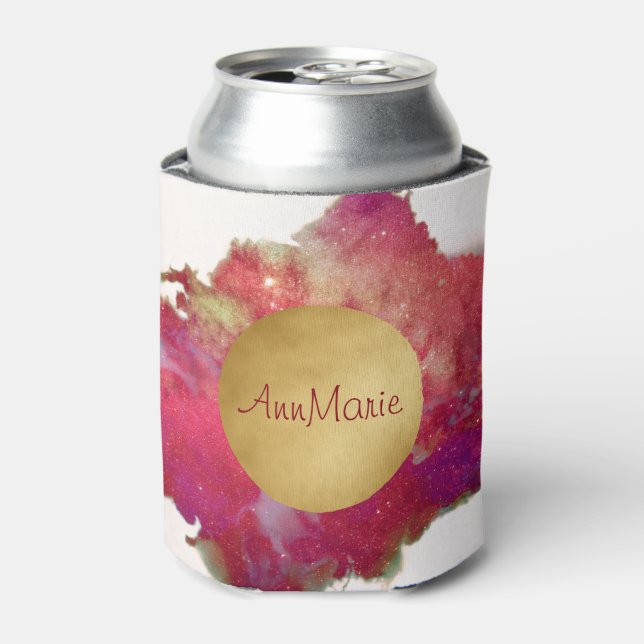 Enfriador De Latas chispa rosa magenta (Lata Anverso)