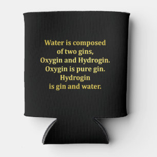 Enfriador De Latas Chiste de agua y ginebra divertido