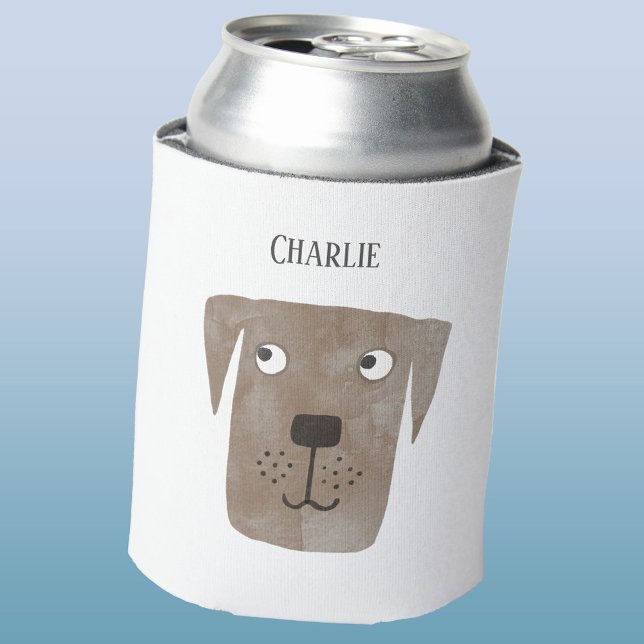 Enfriador De Latas Chocolate divertido Labrador perro recuperador per (Chocolate Labrador Retriever dog fun personalized custom name can cooler)