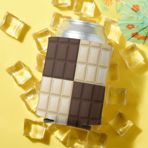 Enfriador De Latas Chocolate Marrón Y Blanco