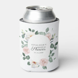 Enfriador De Latas Chorro floral botánico elegante de la novia