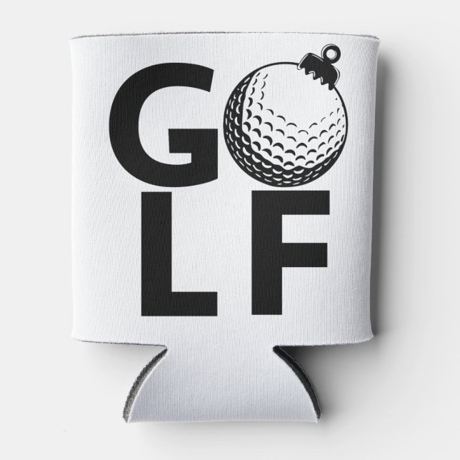 Enfriador De Latas Christmas Golf Ornament (Anverso)