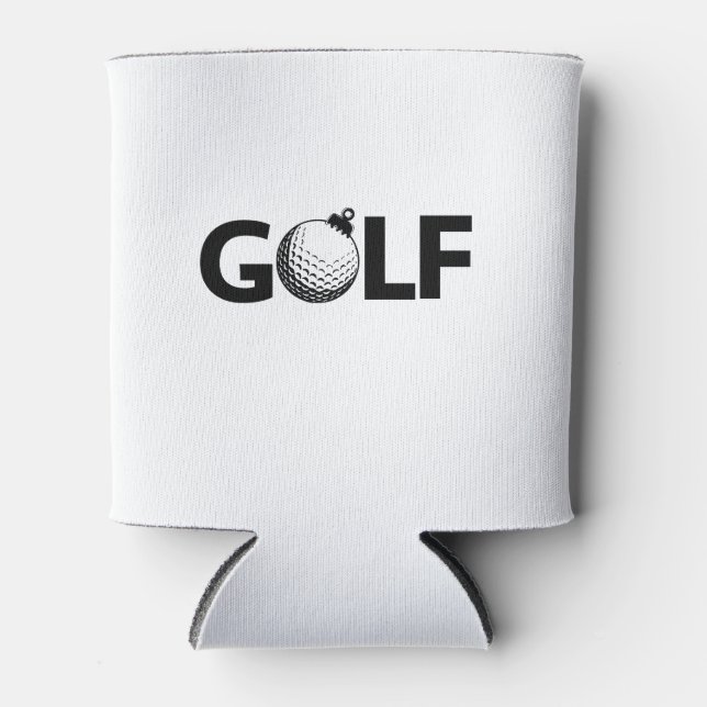 Enfriador De Latas Christmas Golf Ornament Classic (Anverso)