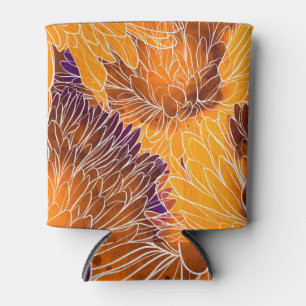 Enfriador De Latas Chrysanthemum japonés: Patrulla acuarela sin mar