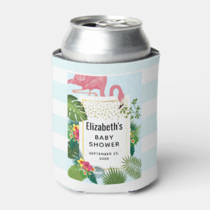 Enfriador De Latas Chupinada de bebé flamenco rosa con estilo