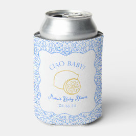 Enfriador De Latas ¡Ciao Bebé! Baby Shower italiano Lemon Blue