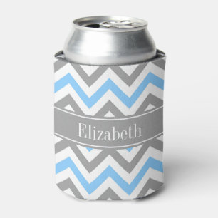 Enfriador De Latas Cielo Azul Dk Gris Whats LG Nombre Gris Monograma
