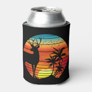 ENFRIADOR DE LATAS CIERVO ATARDECER RETRO