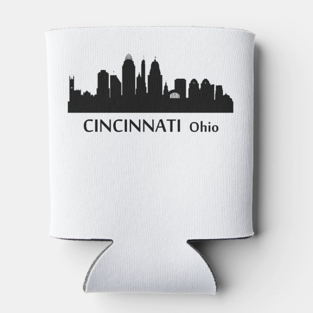 Enfriador De Latas Cincinnati Cityscape Skyline (Reverso)