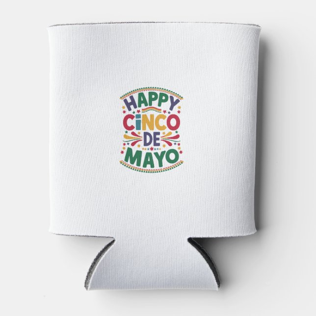 Enfriador De Latas Cinco de Mayo Fiesta Personalized  (Anverso)
