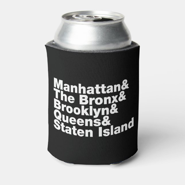 Enfriador De Latas Cinco distritos ~ Nueva York (Reverso de la lata)
