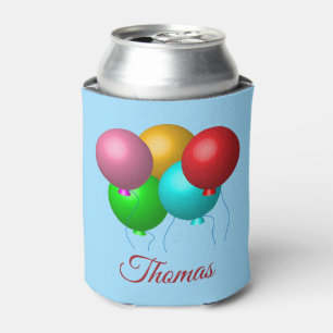 Enfriador De Latas Cinco globos de cumpleaños personalizados con dos 