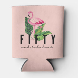 Enfriador De Latas Cincuenta fabulosos flamencos rosados 50 cumpleaño