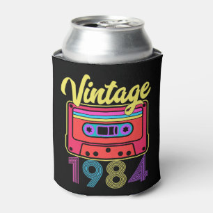 Enfriador De Latas Cinta de cassette colorida de la época de 1984