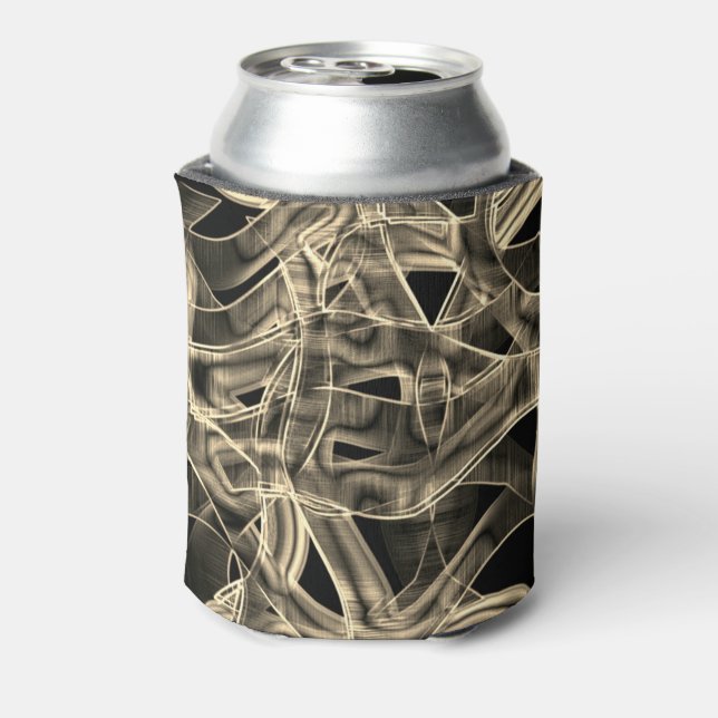 Enfriador De Latas Cintas curvadas beis, contrastadas por línea graba (Reverso de la lata)