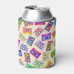 Enfriador De Latas Cintas de Cassette con estampado neón de la década