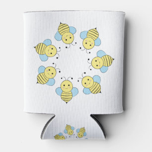 Enfriador De Latas Círculo lindo de abejas