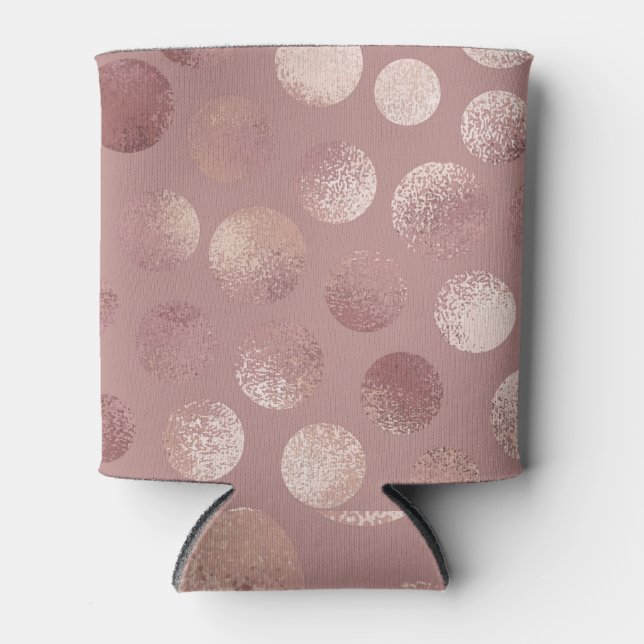 Enfriador De Latas Círculos de oro Rosa: Resumen de la vendimia (Anverso)