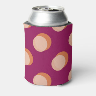 Enfriador De Latas Círculos Retro y Patrón Negrita Sombras Púrpura