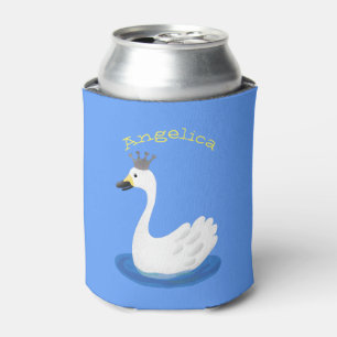 Enfriador De Latas Cisne blanco con personalizado de la corona