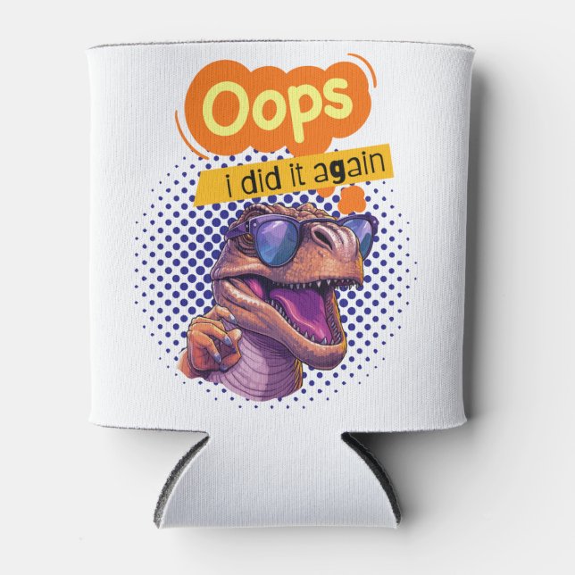 Enfriador De Latas cita de dinosaurios (Anverso)