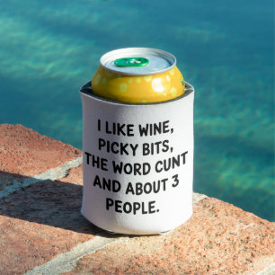 Enfriador De Latas Cita de Navidad Me Gusta el Vino Grosero Festivo S