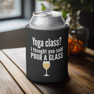 Enfriador De Latas ¿Cita divertida del vino - clase de la yoga?