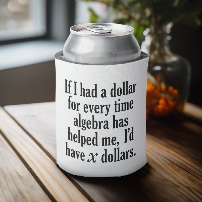 Enfriador De Latas Cita divertida matemática/álgebra - tendría x dóla (Celebrate with a personalized can cooler - add your name or monogram. Great party favor or gift)