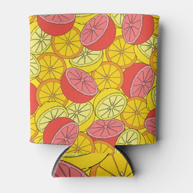 Enfriador De Latas Citrus Frutos Patrón Brillante Sin Marea (Anverso)