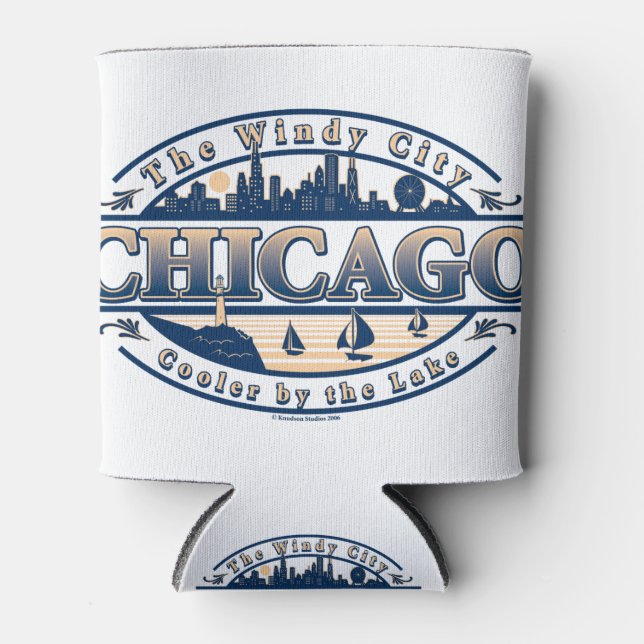 Enfriador De Latas ciudad de chicago (Anverso)