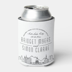 Enfriador De Latas Ciudad Salt Lake Estilizada   Refrigerador de bebi