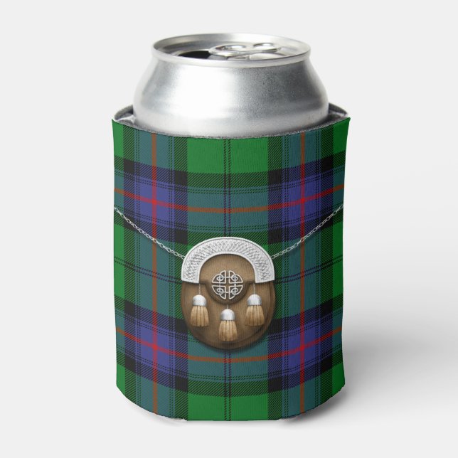 Enfriador De Latas Clan Armstrong Tartan Y Sporran (Lata Anverso)