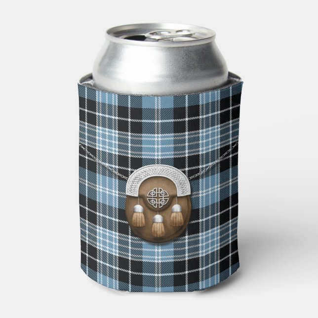 Enfriador De Latas Clan Clark Tartan Y Sporran (Lata Anverso)