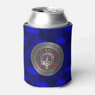 Enfriador De Latas Clan Crawford Escudo y Tartan Knot