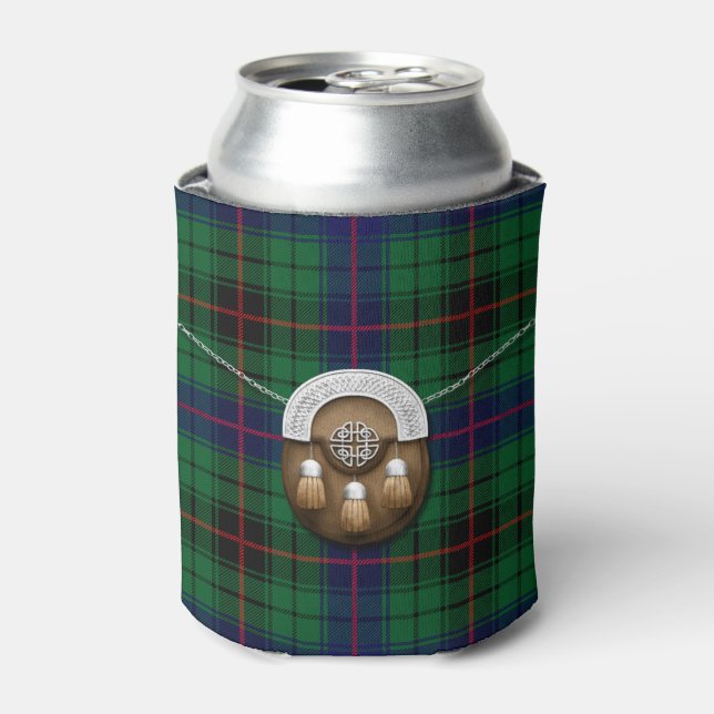 Enfriador De Latas Clan Davidson Tartan Y Sporran (Lata Anverso)