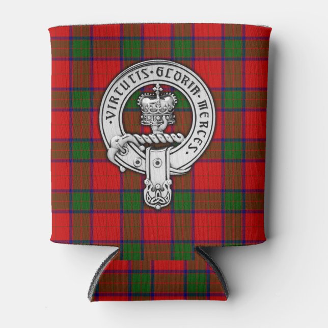 Enfriador De Latas Clan Donnachaidh (Robertson) Escudo y Tartán (Anverso)