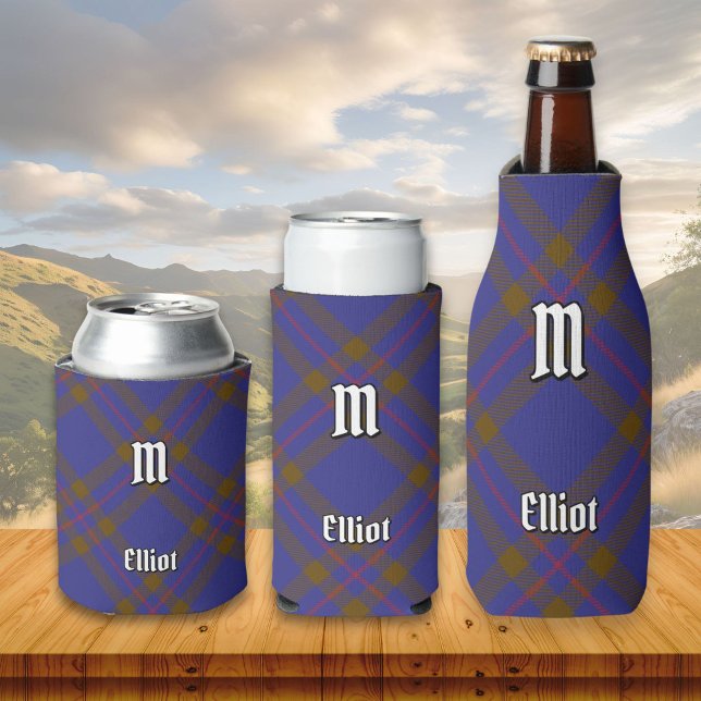 Enfriador De Latas Clan Elliot Modern Tartan Refrigerador de bebidas (Subido por el creador)
