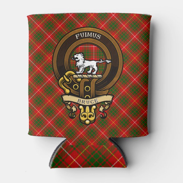 Enfriador De Latas Clan escocés Bruce Badge y Escudo | Escudo de arma (Anverso)