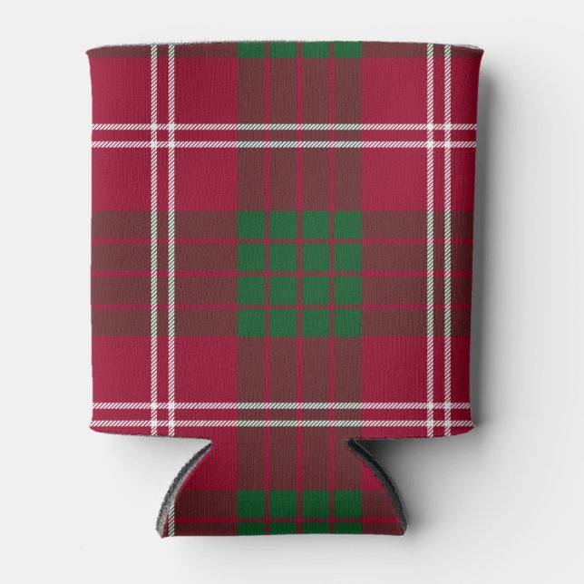 Enfriador De Latas Clan escocés Crawford Tartan Plaid (Anverso)
